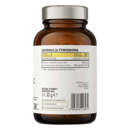OstroVit Pharma Natural Wild Rose Vitamina C 30 capsule