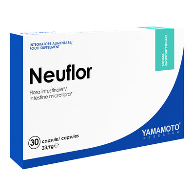 YAMAMOTO RESEARCH Neuflor 56 miliardi 30 Capsule, Integratore Alimentare ad Alta Concentrazione di Probiotici, Ripristina l’Equilibrio della Flora Intestinale e Migliora la Salute dell’Intestino