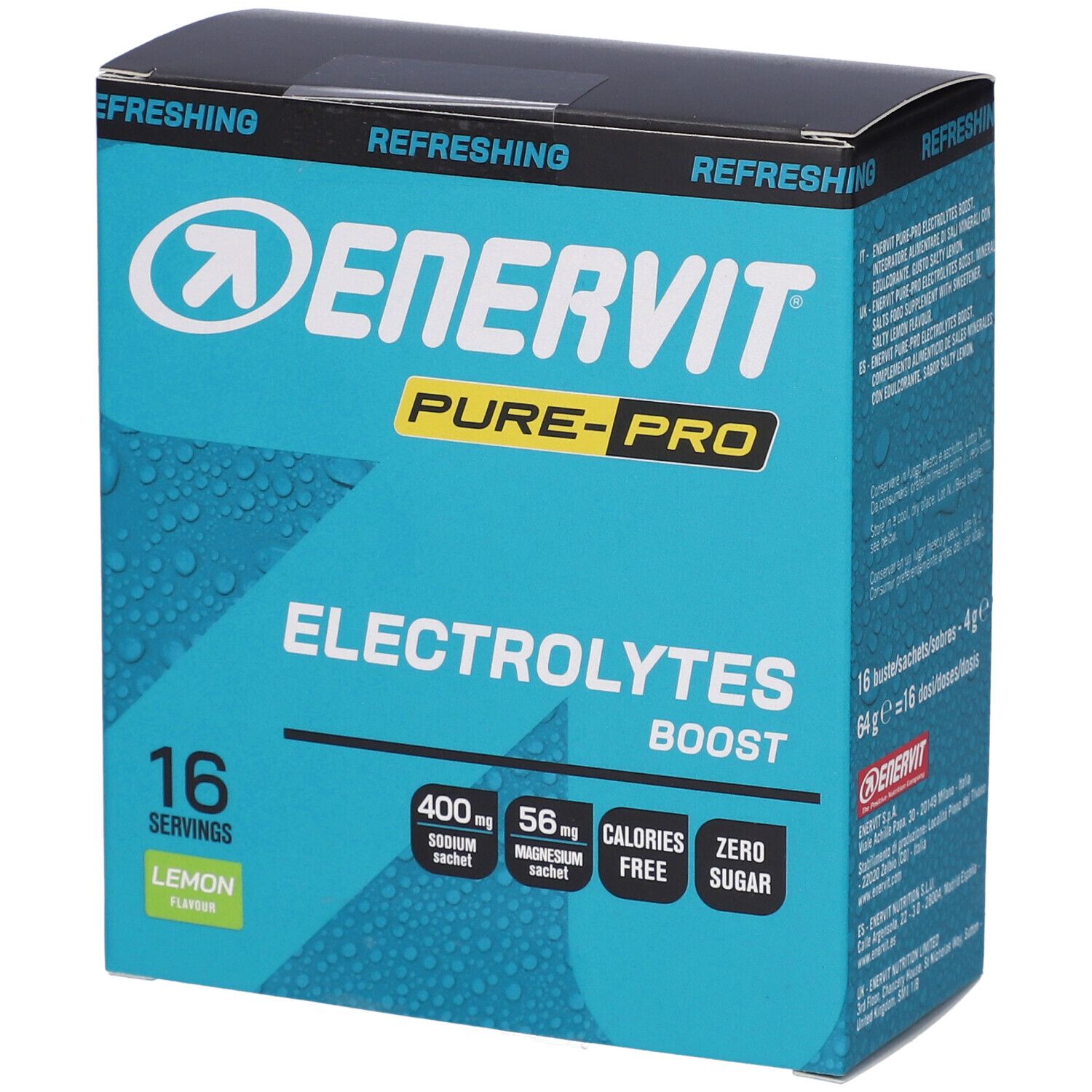 ENERVIT Pure-Pro Electrolytes Boost Bustine Gusto Limone