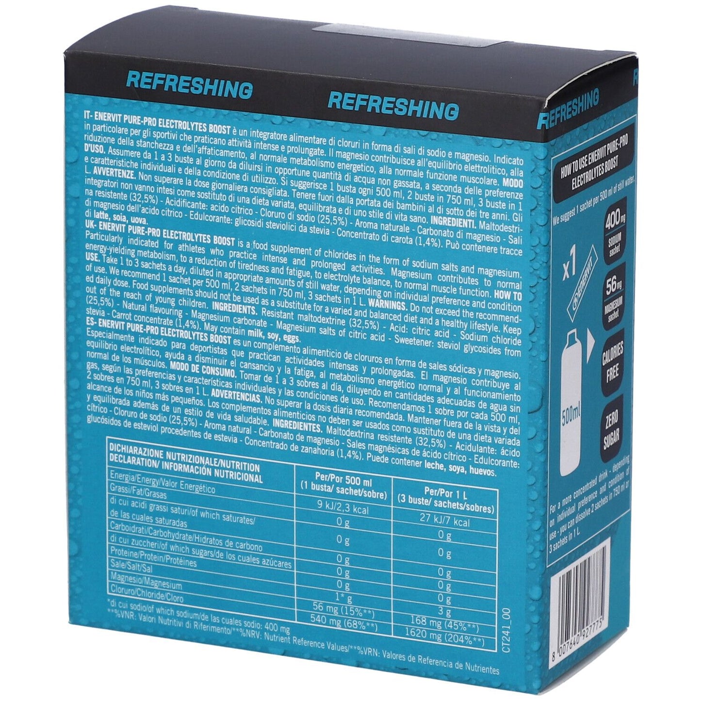 ENERVIT Pure-Pro Electrolytes Boost Bustine Gusto Limone