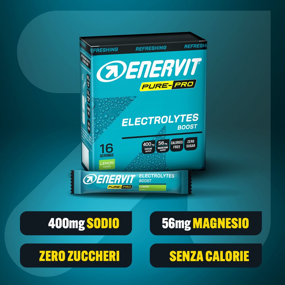 ENERVIT Pure-Pro Electrolytes Boost Bustine Gusto Limone