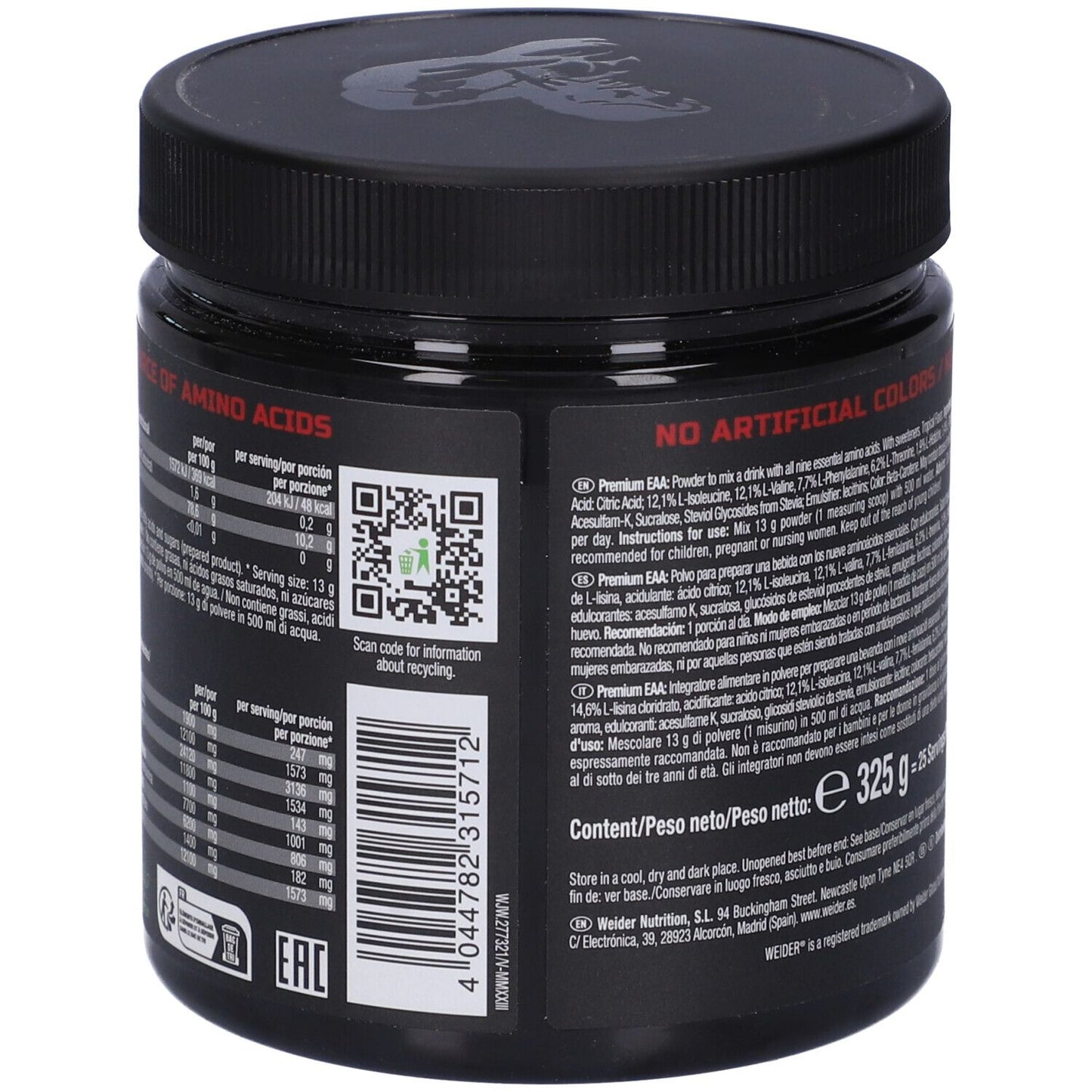 Weider Premium Eaa Zero Tropical 325 G