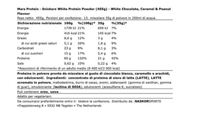 Snickers White Protein Powder (455g)