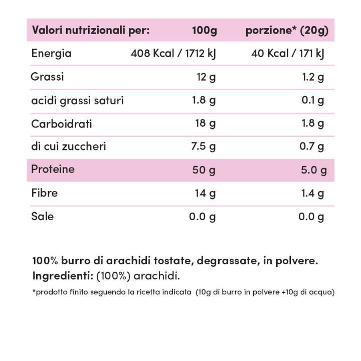 Peanut Butter in Polvere Low Fat 150g