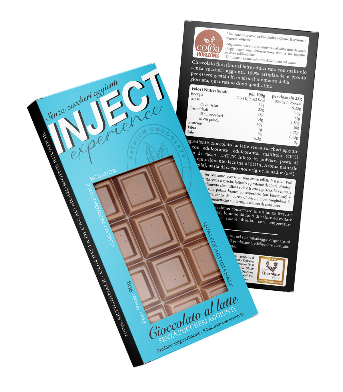 Cioccolato al Latte senza zuccheri aggiunti (90g)