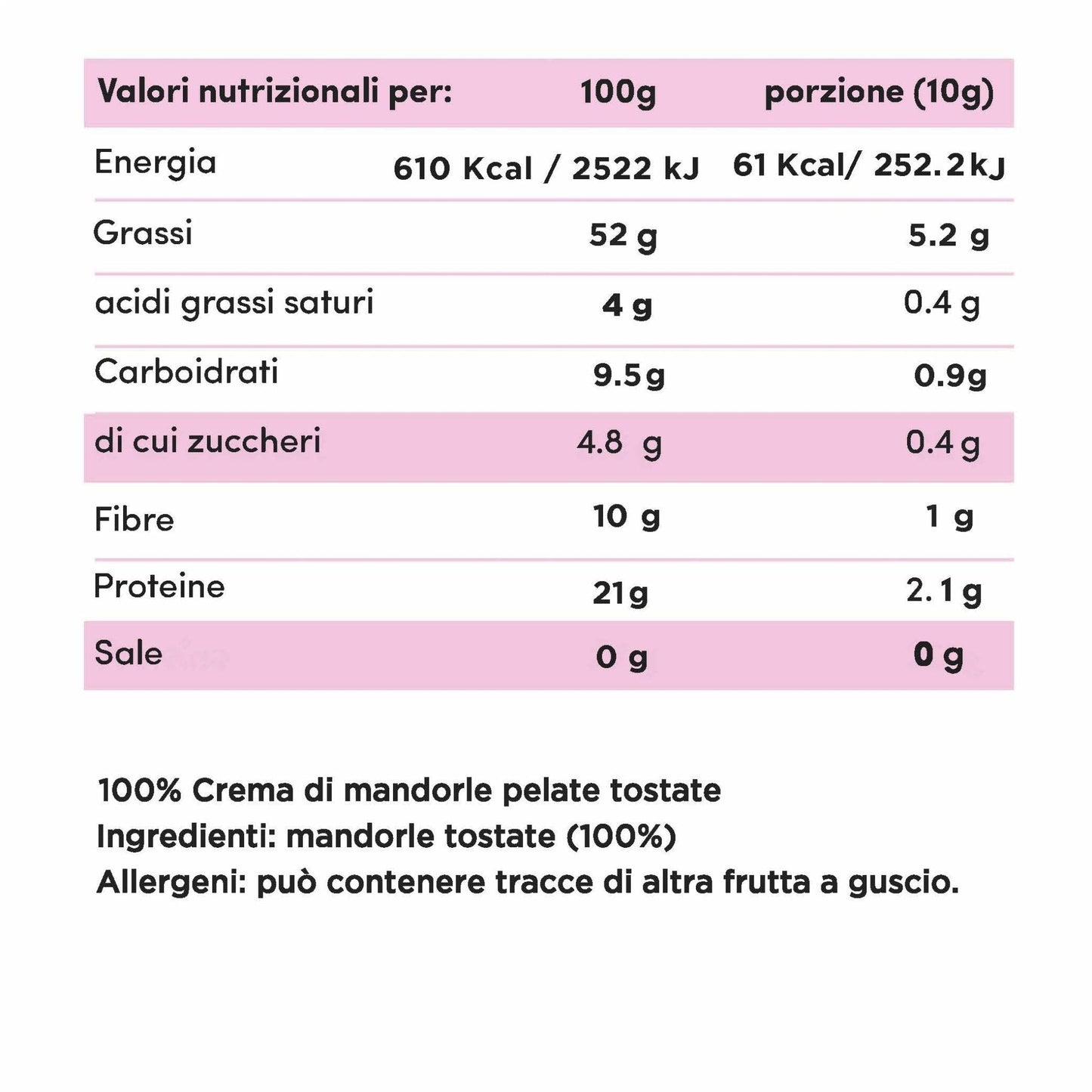 Crema di mandorle 100% - Cremosa