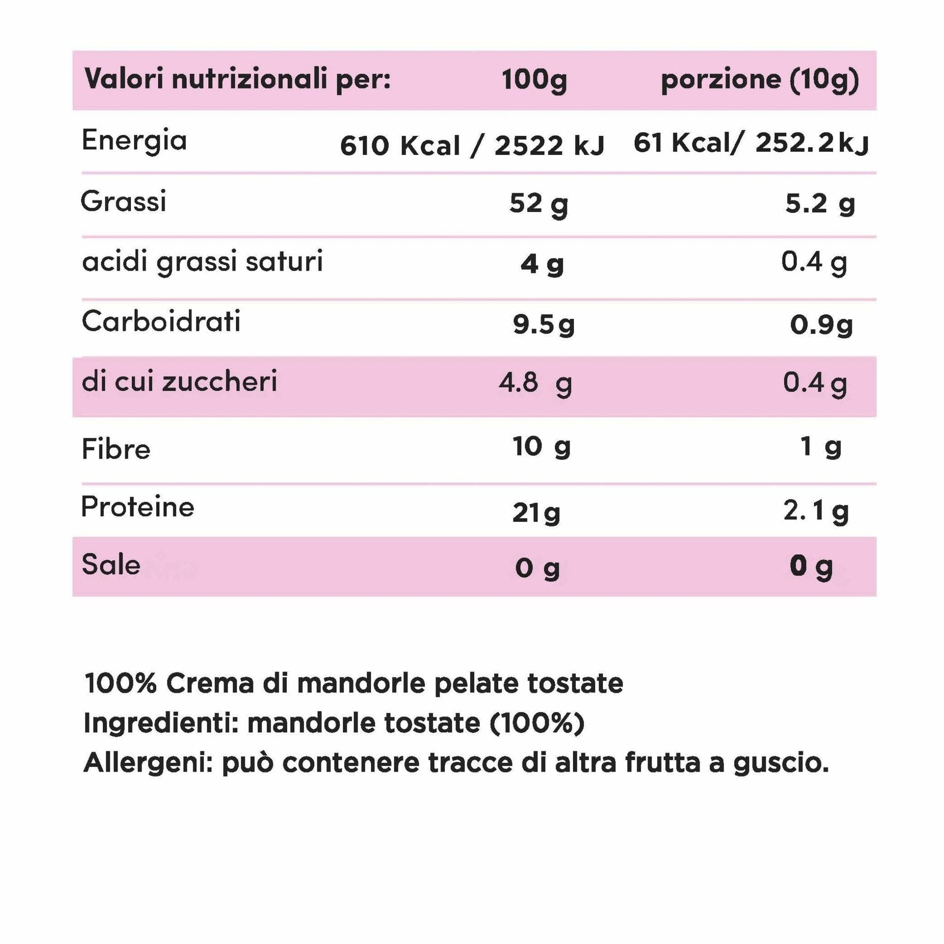 Crema di mandorle 100% - Cremosa