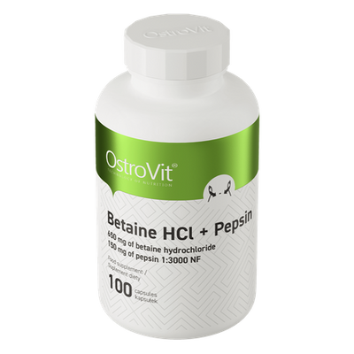 OstroVit Betaina HCl + Pepsina 100 capsule