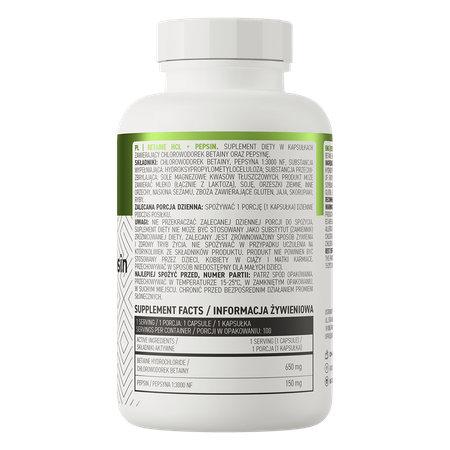 OstroVit Betaina HCl + Pepsina 100 capsule