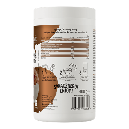 OstroVit Gelato ad alto contenuto proteico 400 g cioccolato