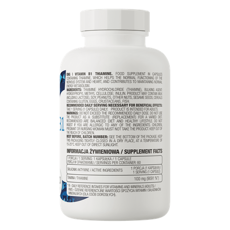 OstroVit Vitamina B1 Tiamina 60 capsule