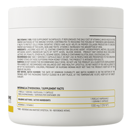 OstroVit Vitamina C 1000 mg 250 capsule