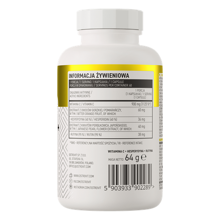 OstroVit Vitamina C + Esperidina + Rutina 60 capsule