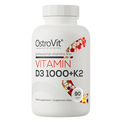 OstroVit Vitamina D3 1000 UI + K2 90 compresse