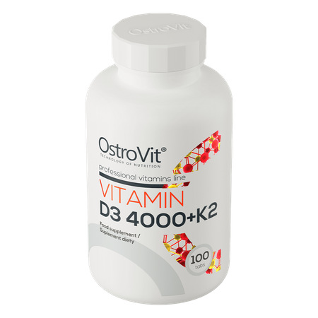 OstroVit Vitamina D3 4000 UI + K2 100 compresse