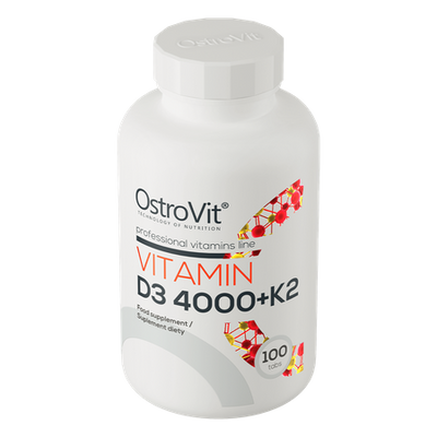 OstroVit Vitamina D3 4000 UI + K2 100 compresse