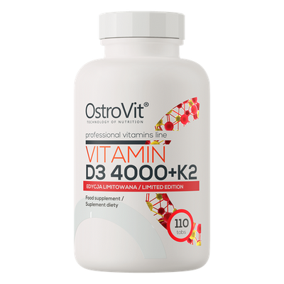 OstroVit Vitamina D3 4000 UI + K2 110 compresse