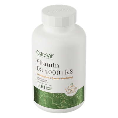 OstroVit Vitamina D3 4000 UI + K2 VEGE 100 compresse