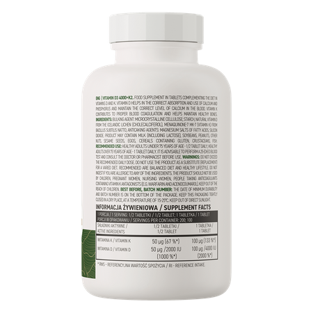 OstroVit Vitamina D3 4000 UI + K2 VEGE 100 compresse