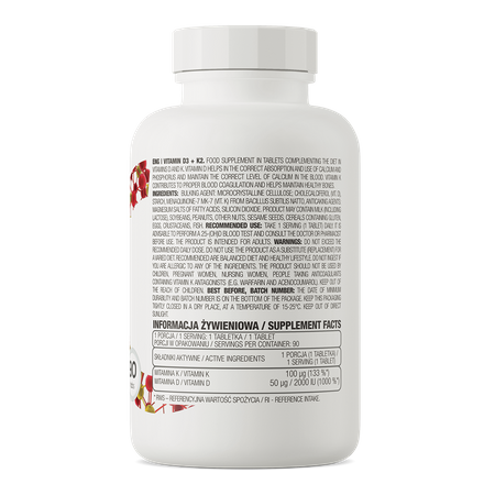 OstroVit Vitamina D3 + K2 90 compresse