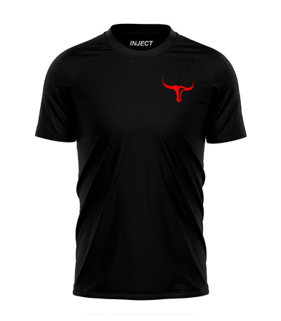 Raglan Performance Black T-Shirt