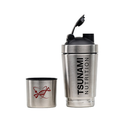 Shaker Metal con Portapillole 600 ml + 200 ml