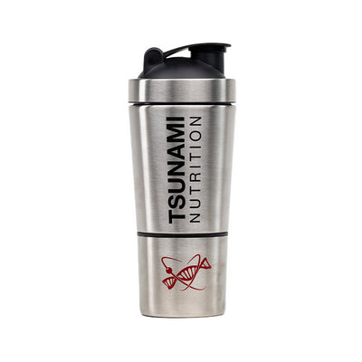 Shaker Metal con Portapillole 600 ml + 200 ml