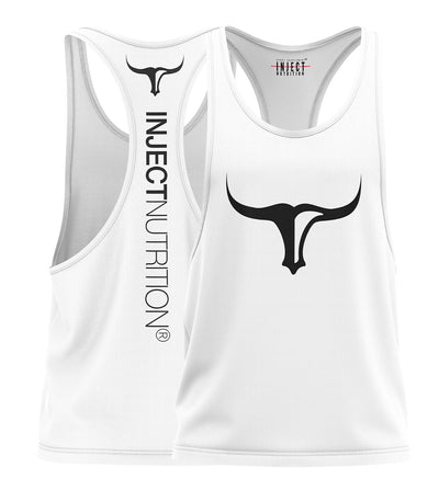 WHITE TANK TOP BLACK TORUS