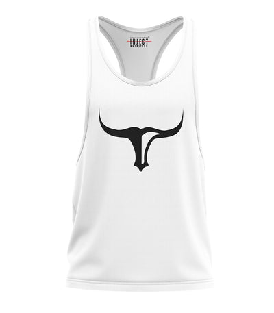 WHITE TANK TOP BLACK TORUS